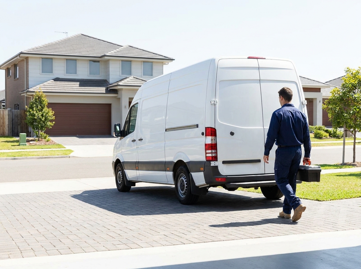 Select Plumbing service van, Denison, TX